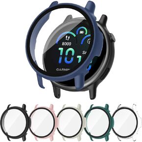 6 Pack Case for Garmin Vivoactive 6 with Tempered Glass Screen Protector, Shockproof Hard PC Bumper Protective Cover Compatible with Garmin Vivoactive 6 in Kuwait
