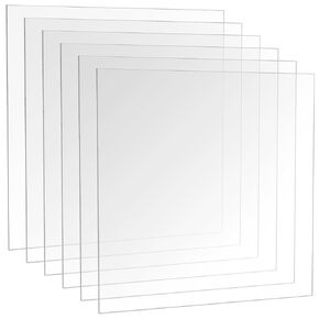 Clear Acrylic Sheets, 12 x 12 x 1/8 Inch, Square Plastic Board for DIY Display, Craft Projects, Photo Frame, 6 Pack in Kuwait
