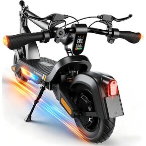 isinwheel Electric Scooter for Adults, 38 Miles Long Range, 28 Mph Top Speed, 1000W Motor, 264lbs Load, Foldable Commuting E-Scooter with 10" Pneumatic Tires, Dual Suspension, Dual Disc Brakes Grey in Saudi Arabia