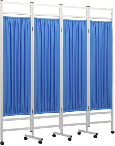 4-Panel Medical Privacy Screen - 6ft Portable Room Divider with Wheels for Hospitals, Offices & Beauty Salons(Color-1) in Saudi Arabia