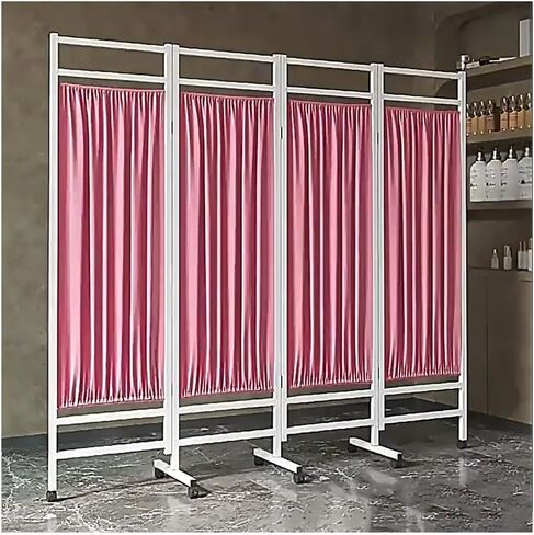 Medical Privacy Screen with Wheels - 6ft High Foldable Room Divider for Office, Beauty Salon, and Hospital Use in Saudi Arabia