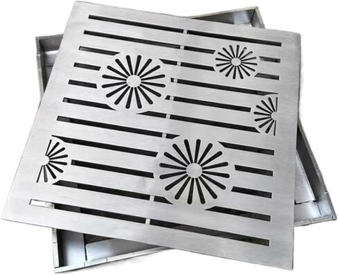 Outdoor Stainless Steel Drain Grate Cover, 30cm x 30cm (11.75" x 11.75"), Heavy-Duty Catch Basin for Driveway, Pavement, Concrete, Yard Drainage Solutions in Kuwait