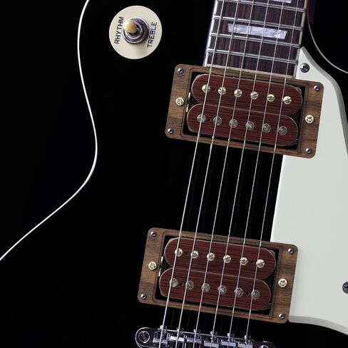 High Output Guitar Humbucker Pickup Set Double Coil Alnico 5 Pickup Electric Guitar Parts Replacement Neck and Bridge Set Rosewood with Larger Pole Pieces for Guitar 14.2K/17.1K, Black in Kuwait