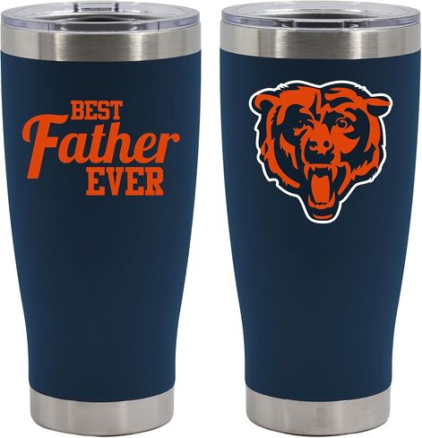 The Memory Company Officially Licensed 20oz Red Stainless Steel Tumbler, Direct Print, Best Father Ever Design, San Francisco 49ers in Kuwait