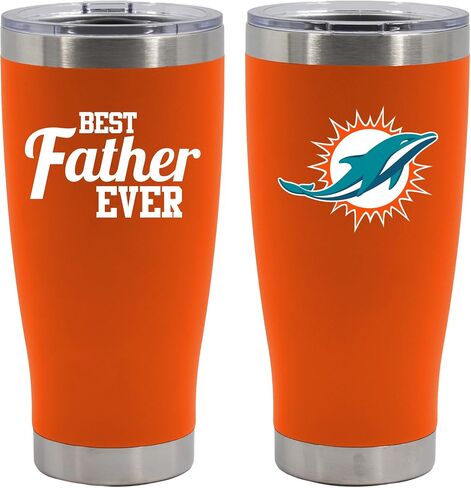 The Memory Company Officially Licensed 20oz Red Stainless Steel Tumbler, Direct Print, Best Father Ever Design, San Francisco 49ers in Kuwait