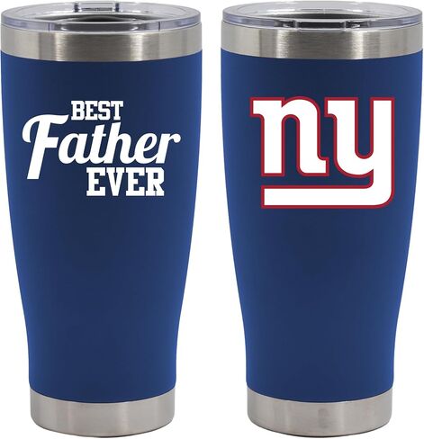 The Memory Company Officially Licensed 20oz Red Stainless Steel Tumbler, Direct Print, Best Father Ever Design, San Francisco 49ers in Kuwait