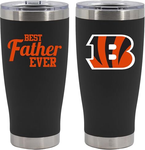 The Memory Company Officially Licensed 20oz Red Stainless Steel Tumbler, Direct Print, Best Father Ever Design, San Francisco 49ers in Kuwait
