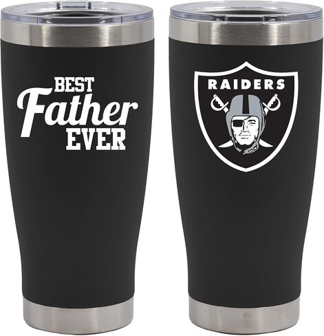 The Memory Company Officially Licensed 20oz Red Stainless Steel Tumbler, Direct Print, Best Father Ever Design, San Francisco 49ers in Kuwait