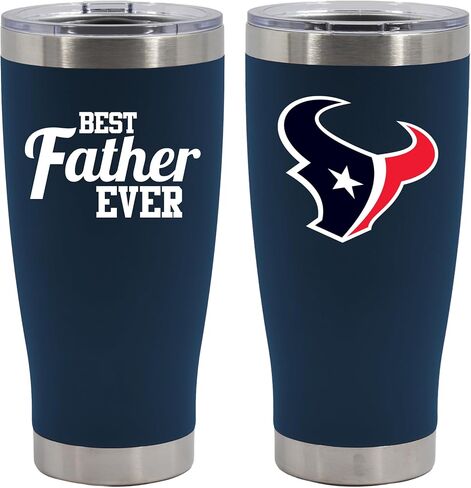 The Memory Company Officially Licensed 20oz Red Stainless Steel Tumbler, Direct Print, Best Father Ever Design, San Francisco 49ers in Kuwait
