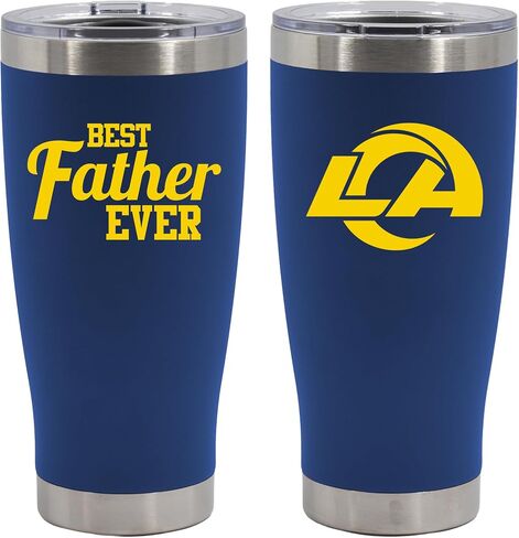 The Memory Company Officially Licensed 20oz Red Stainless Steel Tumbler, Direct Print, Best Father Ever Design, San Francisco 49ers in Kuwait