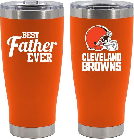 The Memory Company Officially Licensed 20oz Red Stainless Steel Tumbler, Direct Print, Best Father Ever Design, San Francisco 49ers in Kuwait
