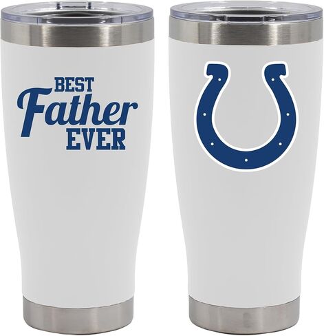 The Memory Company Officially Licensed 20oz Red Stainless Steel Tumbler, Direct Print, Best Father Ever Design, San Francisco 49ers in Kuwait