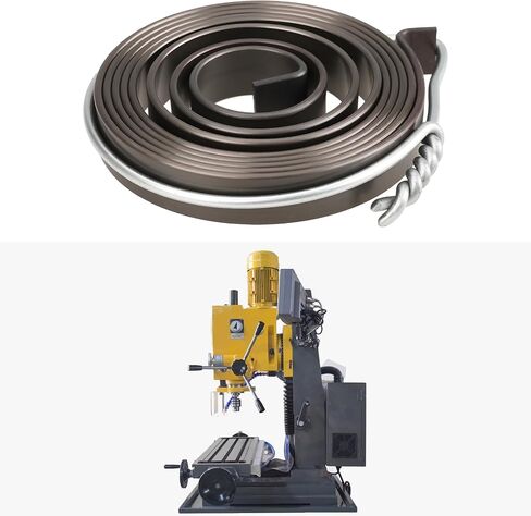 2Pcs Drill Press Quill Feed Return Coil Spring Assembly 1540mm 58x10x1.5mm Steel Hook Mounting in Kuwait