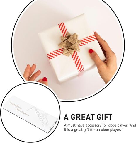 Oboe Reed Carrying Box Plastic Storage Holder White Lid Black Base Wind Instrument Accessory Compact Organizer for Oboe Reeds in Kuwait
