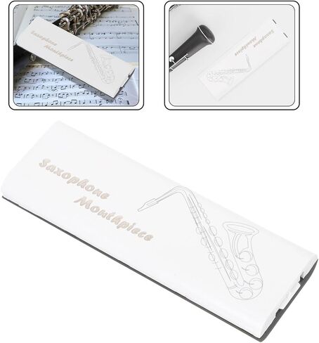 Oboe Reed Carrying Box Plastic Storage Holder White Lid Black Base Wind Instrument Accessory Compact Organizer for Oboe Reeds in Kuwait