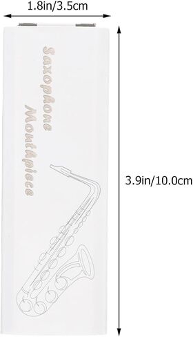 Ipetboom Oboe Reed Box بلاستيك محمول حامل قصب واحد غطاء أبيض قاعدة سوداء لملحقات أدوات الرياح in Kuwait