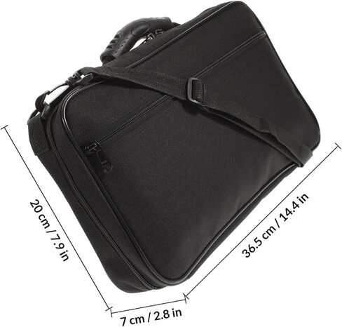 SUPVOX Oboe Leather Case and Portable Carrying Bag Set, Black Oboe Storage Box with Shoulder Strap, Instrument Holder for Wind Woodwind Accessories in Kuwait