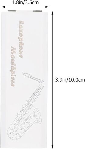 Portable Oboe Reed Container Box with White Lid and Black Base Plastic Reed Storage Case 2.5 for Travel and Music Performance in Kuwait