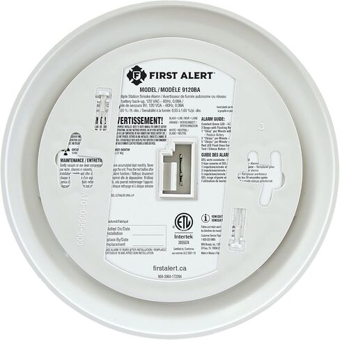 9120BA Hardwired Ionization Smoke Alarm with Battery Backup in Kuwait