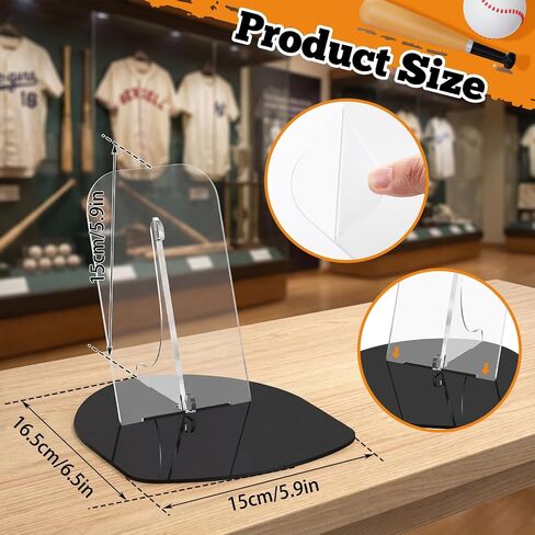 Novabright 2 Pcs Baseball Glove Display Desk Mount Stand Softball Glove Holder Acrylic Storage Organizer Rack for Batting Gloves, Collectibles Memorabilia, Club Fans, Sports Team Decor Gift in Kuwait