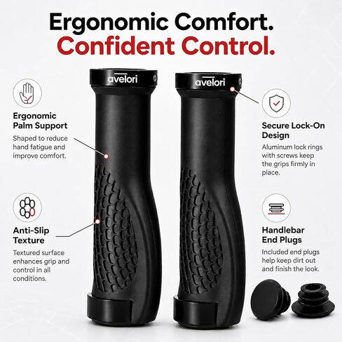 Bike Comfort Bundle: Comfortable Wide Bike Seat with Dual Shock Absorbing Ball for Men & Women + Ergonomic Handlebar Grips with Lock-on Bicycle Saddle MTB, Hybrid, Cruiser and City Bikes in Kuwait