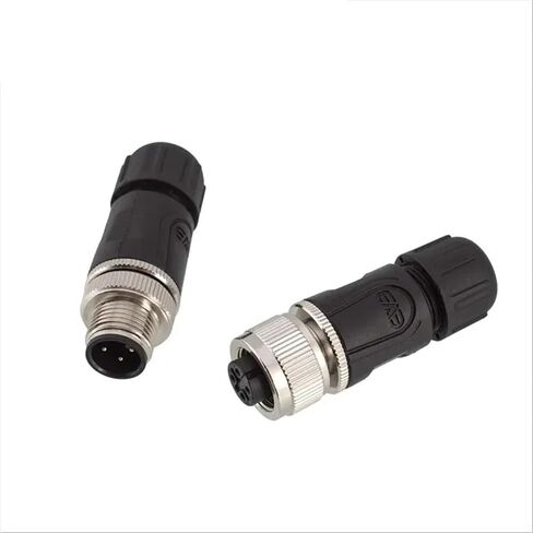 مقاوم للماء M12 ذكر موصل سالب 2 3 4 5 6 8 12 17 دبوس الجمعية لحام الطيران الصناعية IP67 PG7 كابلات الموصلات in Kuwait