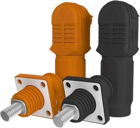 8mm 200A high Conductive Energy Storage Quick Plug Connector Screw Type M8 Anti-Oxidation Industrial Connector(200A Black Screw Socket) in Kuwait