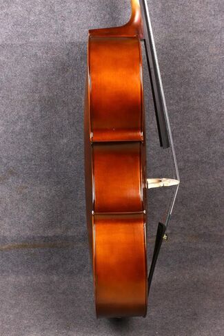 Yinfente Electric Cello 4/4 Full Size - Solid Wood Construction with Ebony Fittings, Includes Hard Case, Brizal Bow, Aux Cable & Cleaning Cloth for 4/4 Cello (black-1) in Kuwait