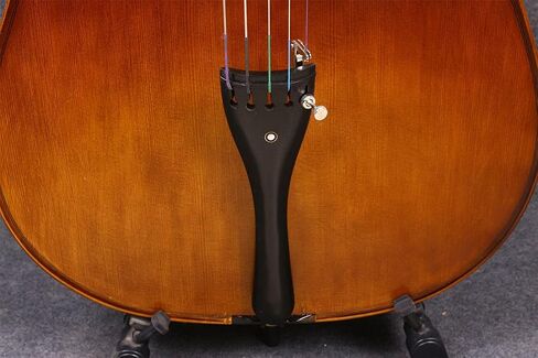 Yinfente Electric Cello 4/4 Full Size - Solid Wood Construction with Ebony Fittings, Includes Hard Case, Brizal Bow, Aux Cable & Cleaning Cloth for 4/4 Cello (black-1) in Kuwait