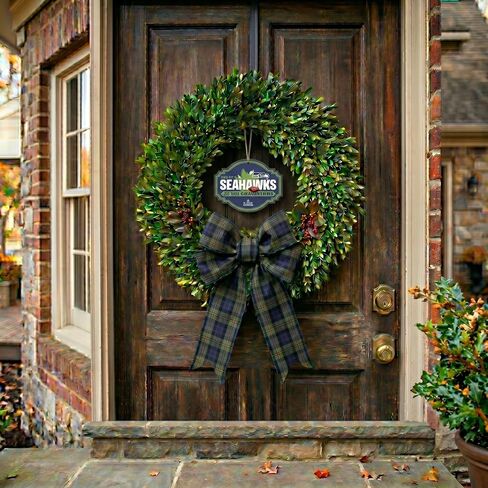 زينة أكريليك للأبطال من Fan Creations Seattle Seahawks Super Bowl LX - زينة للعطلات الفائزة بلقب NFL 2X - هدية شعار الفريق التذكارية الرسمية لعام 2026 لكهف المعجبين وشجرة عيد الميلاد in Kuwait