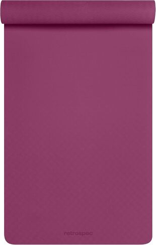 Retrospec Zuma Yoga Mat 6mm Thick Non-Slip TPE Exercise Mat | Cushioned Workout Mat for Yoga Pilates and Home Stretching | 72 x 24 with Carrying Strap in Kuwait