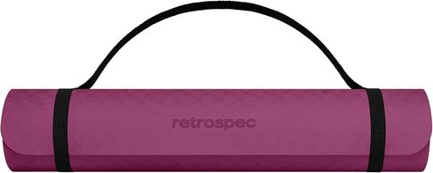 Retrospec Zuma Yoga Mat 6mm Thick Non-Slip TPE Exercise Mat | Cushioned Workout Mat for Yoga Pilates and Home Stretching | 72 x 24 with Carrying Strap in Kuwait