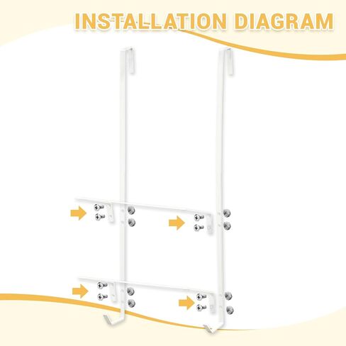 Zonon Over-the-Door Yoga Mat Holder Rack – 3 Tier Space‑Saving Mat & Foam Roller Organizer Iron Yoga-mat Organizer Rack Home Gym Storage with Metal Hooks for Foam Rollers & Home Gym Fitness in Kuwait