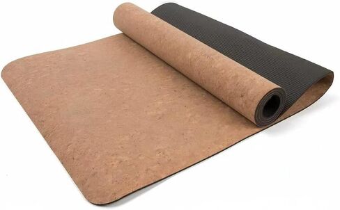 Cork Yoga Mat 6mm Extra Thick Cushioning High Density Natural Rubber Exercise Pad 72 x 24 Inch for Home Gym in Kuwait