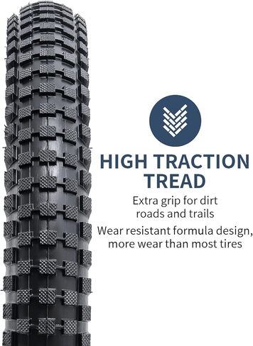 YUNSCM 2-PCS 20" Bike Tires 20x2.4/64-406 Compatible with Mountain Bike 20x2.35 20 x 2.40 Bicycle Tires (Y-1094) in Kuwait