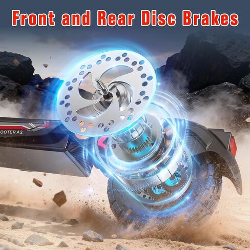 Dual Motor Adult Electric Scooter, 10 Inch Tubeless Foldable E-Scooter | 3000W Motor, 35 MPH Top Speed, 45 Miles Range, Dual Brakes & LED Display, Off Road Commuting Scooter in Kuwait