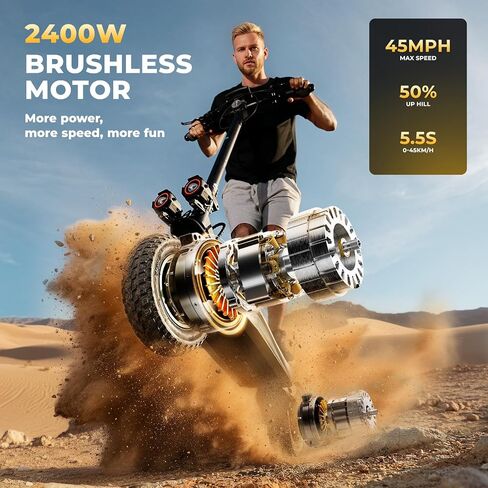 isinwheel gt4 سكوتر كهربائي مزدوج 2400 واط موتور على الطرق الوعرة سكوتر إلكتروني 45 ميلا في الساعة السرعة القصوى 50 ميلا طويلة المدى 12 "إطارات جميع التضاريس تعليق مزدوج فرامل قرصية مزدوجة 330 رطل قدرة طوي سكوتر الكبار in Kuwait