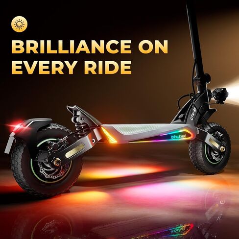 isinwheel gt4 سكوتر كهربائي مزدوج 2400 واط موتور على الطرق الوعرة سكوتر إلكتروني 45 ميلا في الساعة السرعة القصوى 50 ميلا طويلة المدى 12 "إطارات جميع التضاريس تعليق مزدوج فرامل قرصية مزدوجة 330 رطل قدرة طوي سكوتر الكبار in Kuwait
