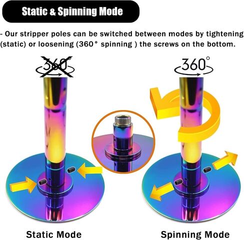 Stripper Pole Permanent Stripper Pole Set,Free Standing Apartment Dance Poles Colorful,Ceiling Mount Dancing Pole in Kuwait