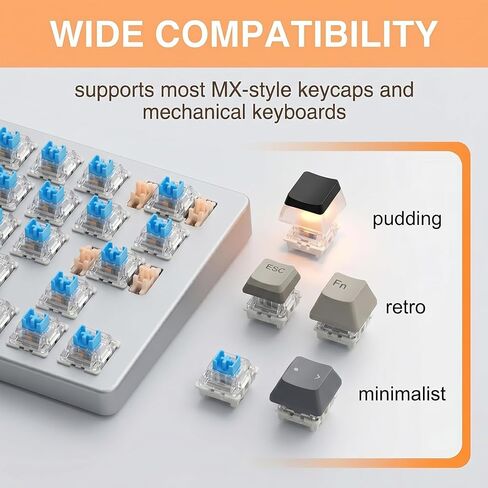 72 Pcs Keyboard Clicker,Mechanical Keyboard Switches,3 Pin Clicky Switches,Clickers for 3D Prints,Dustproof Keyboard Switches Clicky,Keyboard Keys for Mechanical Gaming Keyboards and Typing in Kuwait