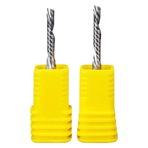 10pcs Router Bit Single Flute Spiral Milling Cutter Wood 3D Engraving bit Left Spiral End Mill Woodworking Tools(H07063117) in Kuwait