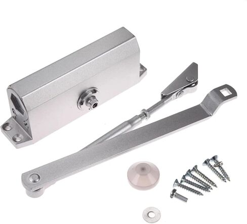 Door Closers Security System Adjustable Closing/Latching Speed Aluminium for Left and Right Hand Doors 25-45Kg 900mm in Kuwait