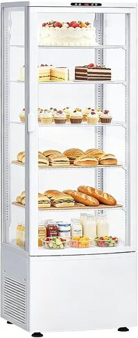 Garvee Commercial Cake Display Refrigerator, 9.8 Cu.Ft Upright Bakery Display Cooler, Countertop Cake Showcase with LED Light, Adjustable Shelves, Drink Dessert Display Fridge for Bakery and Cafe in Kuwait