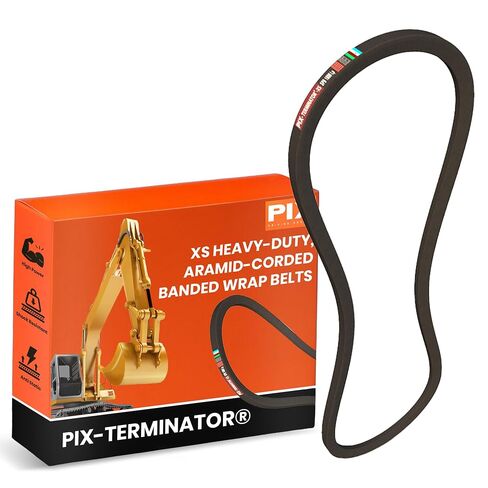 PIX TERMINATOR XS Single V-Belt, SPC 22 x 5000mm LP - Aramid-Corded Heavy-Duty Wrapped Rubber Drive Belt for Industrial Machinery Like Crushers, Mixers, Screens, Chippers, Stackers & Ball Mills in Kuwait