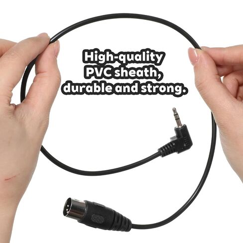 2 قطعة نوع A 3.5 مم/0.14 بوصة TRS إلى ذكر 5 دبوس DIN MIDI كابل 20 بوصة نوع A MIDI إلى 3.5 مم محول MIDI-Cable متعدد الاتجاهات MIDI-Adapter لمعدات تركيب لوحات المفاتيح in Kuwait