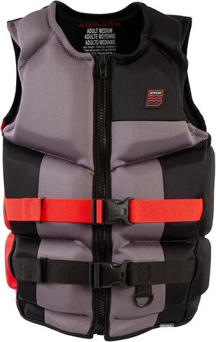 سترة النجاة Jetpilot Armada Neoprene - معتمدة من USCG من النوع III PFD، رغوة Aero-Jet، إيفوبرين خفيف للغاية، تصميم مرن مكون من 19 لوحة، أبازيم داخلية مزدوجة in Kuwait