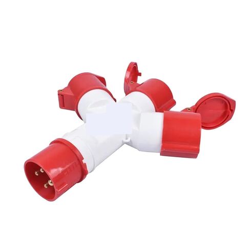 1pc Plugs for Sockets Waterproof Dustproof Industrial IP44 3P/4P/ 5P Three-Way Plug and Socket 220V 380V Tee in Kuwait