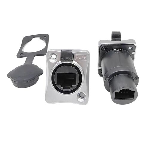 1pc RJ45 Network Industrial Snap on Waterproof Aviation Ethernet Cable Connector IP65 rj45 Female Socket in Kuwait