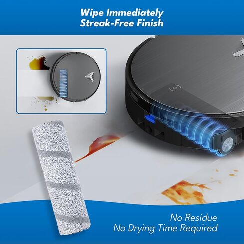 مجموعة أجزاء استبدال Yivy لـ Ecovacs DeeBot T50 Omni/T50 Pro Omni- مجموعة ملحقات 27 قطعة مع فرشاة على شكل حرف V ، 6 فرش جانبية ، 8 منصات Mop ، 4 مرشحات Hepa ، 6 أكياس غبار وفرشاة دلو in Kuwait