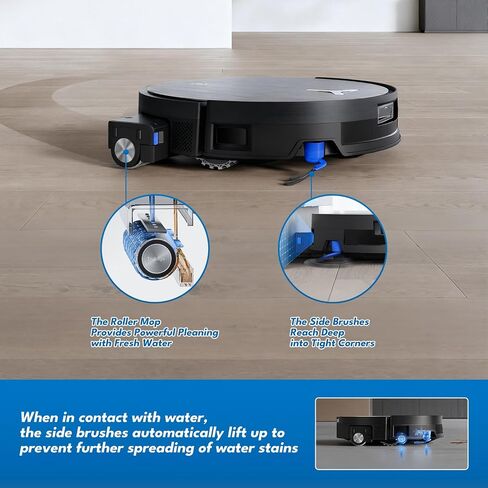 مجموعة أجزاء استبدال Yivy لـ Ecovacs DeeBot T50 Omni/T50 Pro Omni- مجموعة ملحقات 27 قطعة مع فرشاة على شكل حرف V ، 6 فرش جانبية ، 8 منصات Mop ، 4 مرشحات Hepa ، 6 أكياس غبار وفرشاة دلو in Kuwait